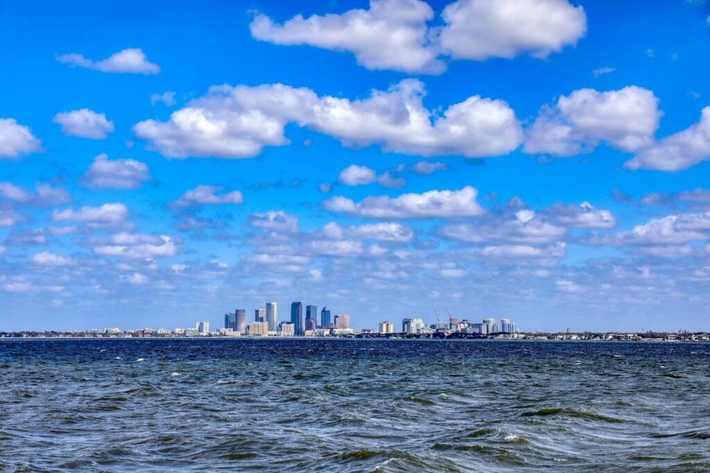 View toward downtown Tampa across Tampa Bay for a local QuickBooks support article