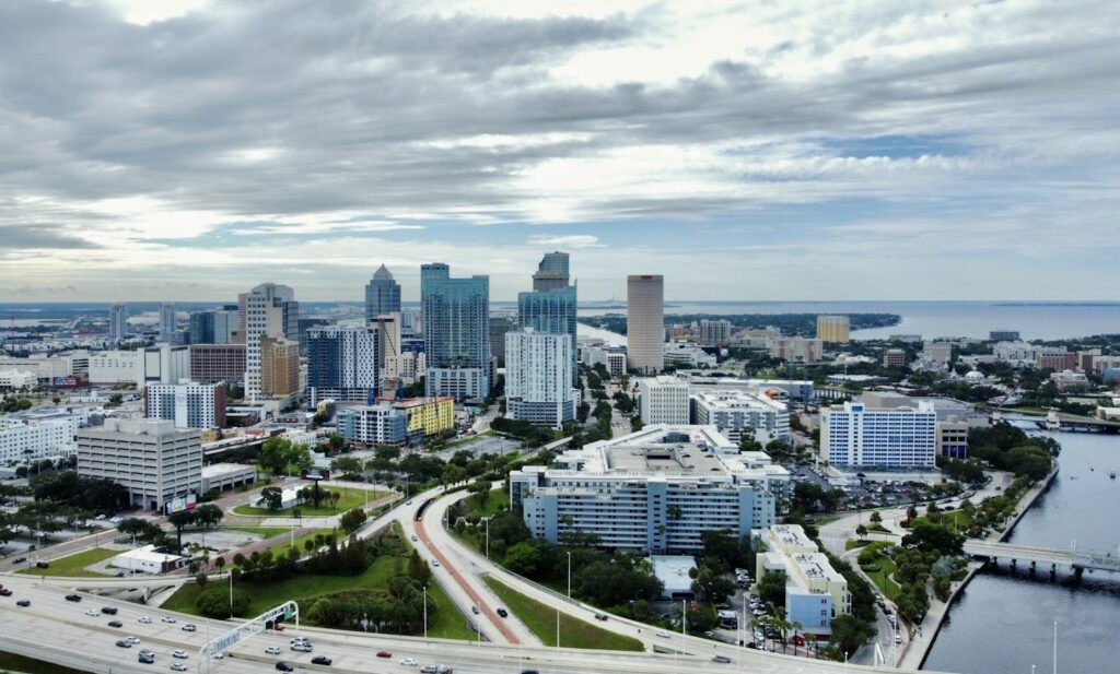 Downtown Tampa, Florida skyline for a local CPA tax preparation article